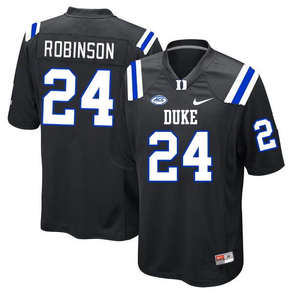 Men #24 Kimari Robinson Duke Blue Devils College Football Jerseys Stitched Sale-Black